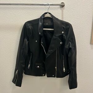 BlankNYC medium leather jacket with silver hardware
